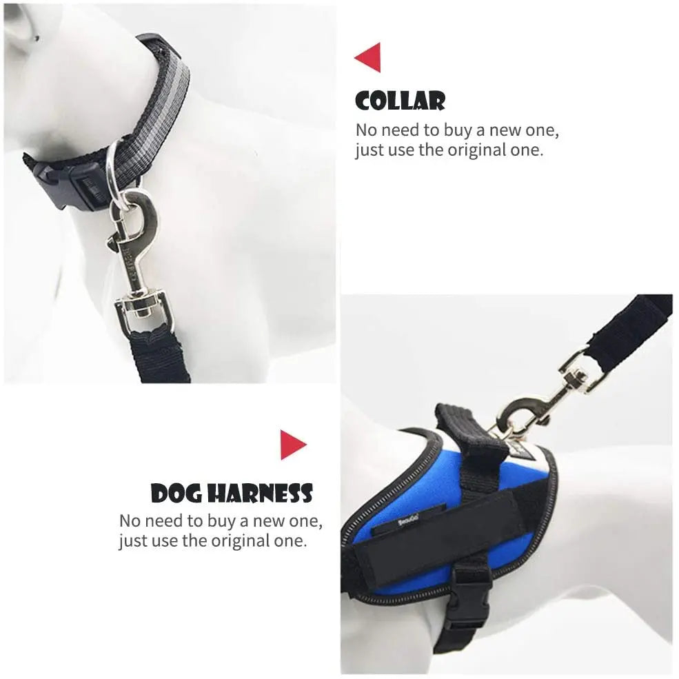 Adjustable Pet Car Seat Belt & Harness